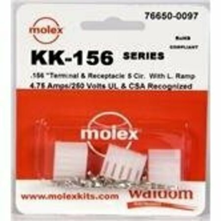 MOLEX Headers & Wire Housings Kk-156 Connector Kit Recep And Term 5Ckt 766500097